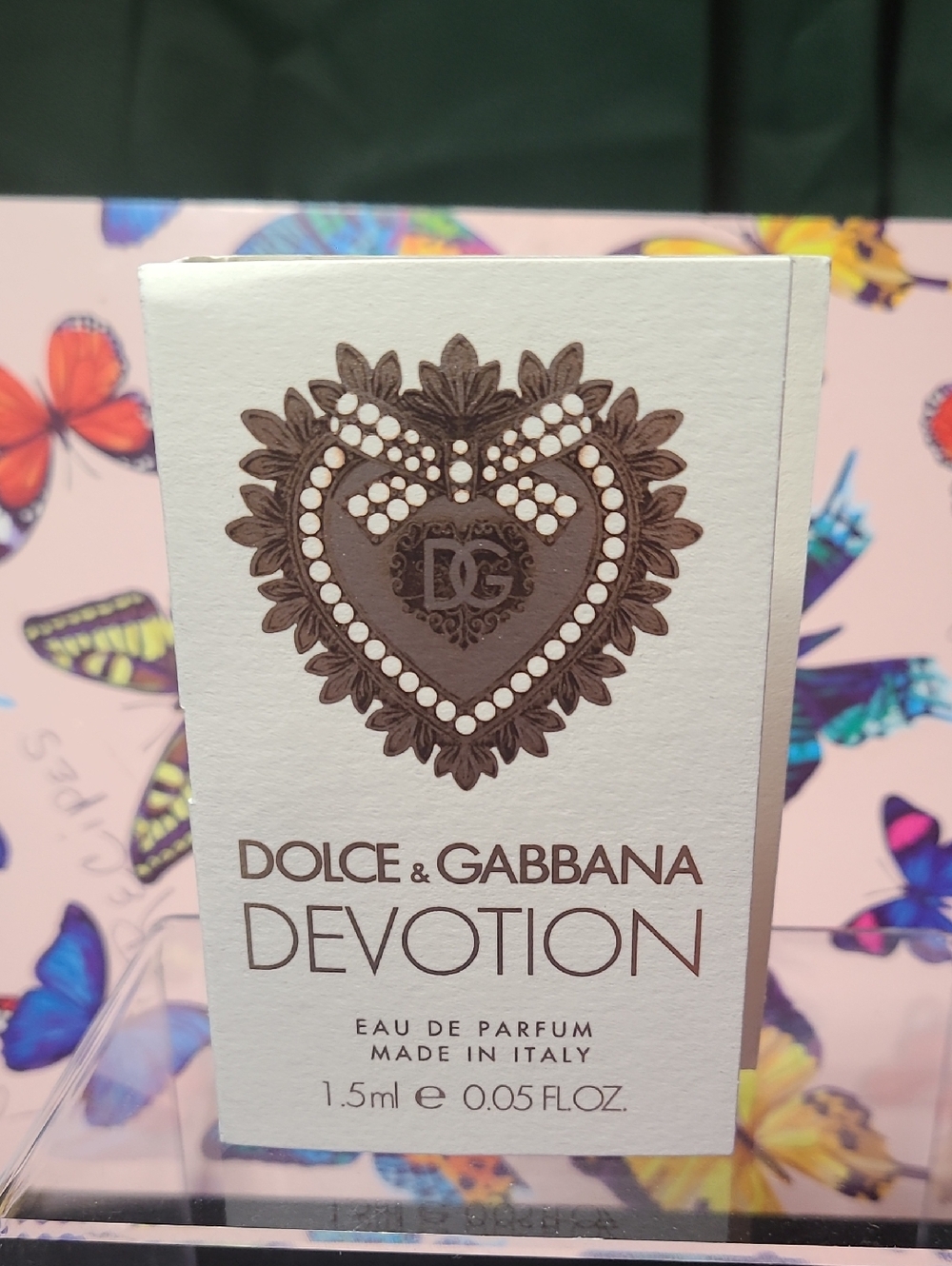 Dolce & Gabbana Devotion Sample - White & Brown Heart Motif